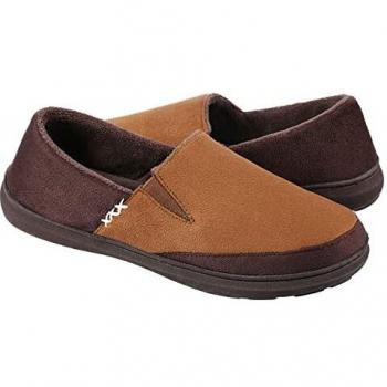 Zigzagger Men’s Comfort Wool‑Blend Closed‑Back Slippers – Light Coffee, UK 10
