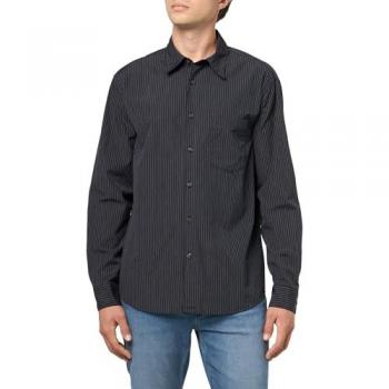 Theory Weekend Shirt – Baltic/White Stripes, Small