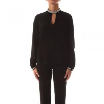 Top TWINSET Donna Nero con Ricami Taglia 40
