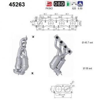 Katalysator vorne für BMW Modell AS 45263