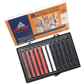 Conte a Paris Hard Pastels 12 Set Sketching Colours