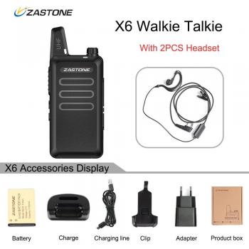 Zastone X6 Mini UHF Walkie-Talkie, 400-470MHz