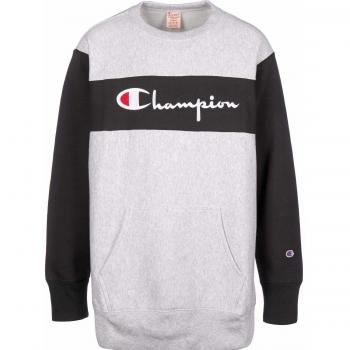 Champion Men's Size M Gray Sweatshirt with Color Block and Kangaroo Pocket
