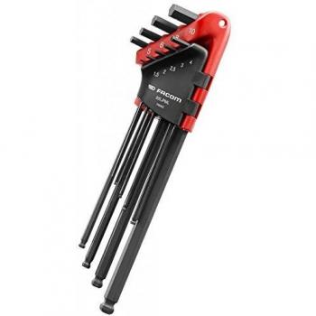Facom 83S.JP9AL Metric Hex Key Wallet Set, 9 Piece FCM83SJP9AL
