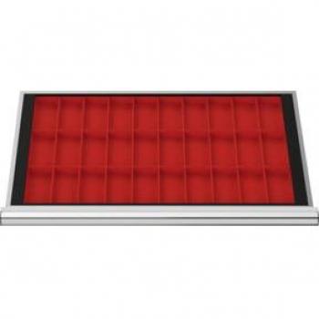 Compartimentage tiroirs Stier – Bacs 28 mm BLH, 800 x 450 mm intérieur, 30 KTK 75 x 150 mm