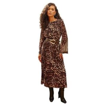 Wallis Leopard Mesh Midi Dress for Women – Size 20