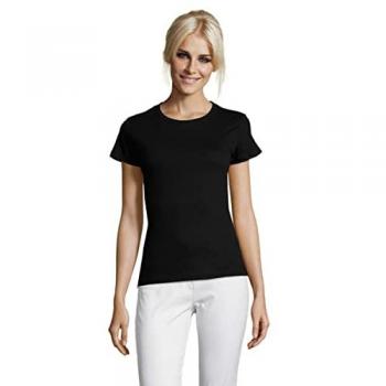 Schwarzes Sol's Regent Damen-Tee Shirt (M)