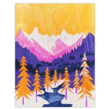 Fitz Roy Wilderness Vivid Wall Decor (Artery8) – 18 × 24