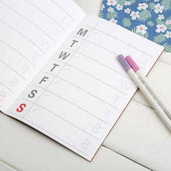 64-Page A5 Weekly Planner Notebook Kraft Paper