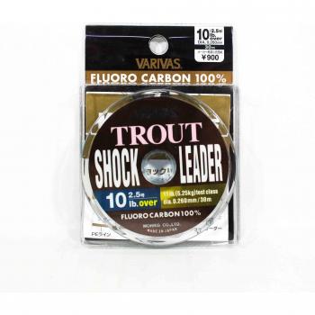 Varivas Leader Trout Shock 30 m – 2,5 mm, 10 lb en fluorocarbure