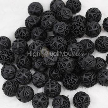 50 Pcs Black Bio Balls for Aquarium Filter Media