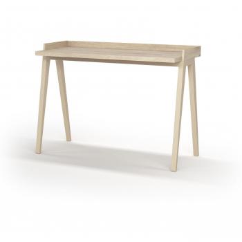 Bureau Mélamine & Hêtre Chêne Marron 111x81x50 cm (Modèle Berlin)