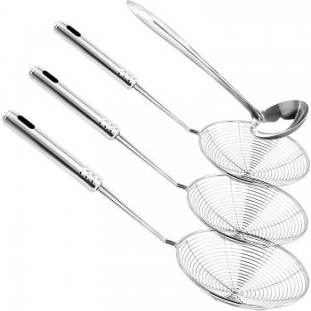 Paquete de 4 Skimmers en Acero Inoxidable Spider