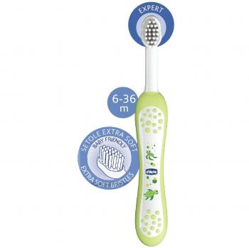 Cepillo dental infantil chicco 6-36 meses color verde