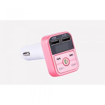 Car Bluetooth FM Transmitter with LCD Display and USB Charging Port