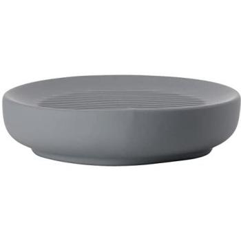 Zone Denmark UME Seifenschale, grau, gerillte Ablagefläche, Ø 12 cm