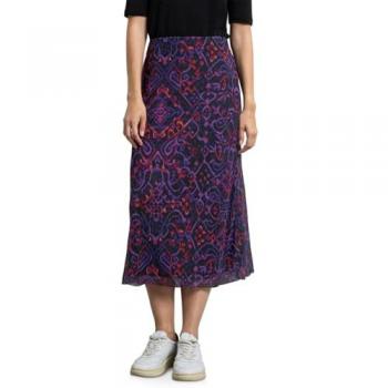 Street One – Jupe Femme Maille Noir Multicolore, S38