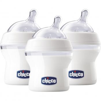 Chicco Slow Flow Teat Feed Bottles, 3 Units of 150ml
