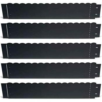 Bordure per prato 5 pz flessibili grigio antracite 18 cm