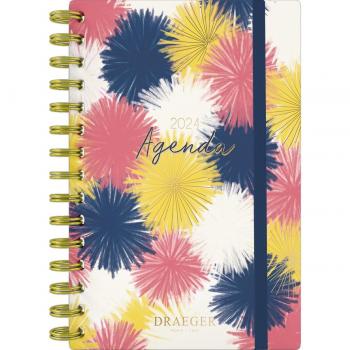 Agenda Draeger 2024 A5 con Pompones Folio Colorido Castellano