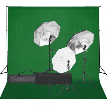 VidaXL Fotostudio-Set für Produktfotografie mit Beleuchtung und Hintergrund