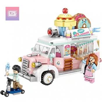 LOZ Mini Bloques de Construcción Parque de Atracciones Carrito de Helados y Donas