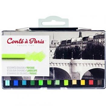 Pastel carré Assortiment paysage 12 couleurs