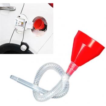 Versatile Vehicle Funnel with Flexible Spout for Fuel