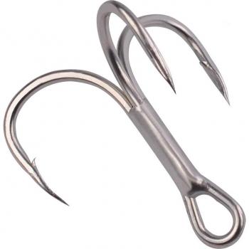 Saltwater Treble Hooks 20pcs White High-Strength Carbon Steel