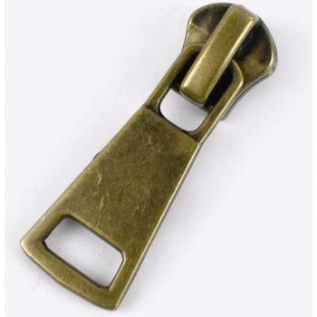 5Pcs Vintage Bronze Zipper Heads