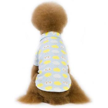 Cloud Print Dog Summer Shirt