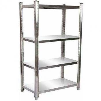 Étagère de Cuisine en Acier Affiné – 1200 x 500 x 1550 mm – 4 Niveaux – Capacité de 600 kg