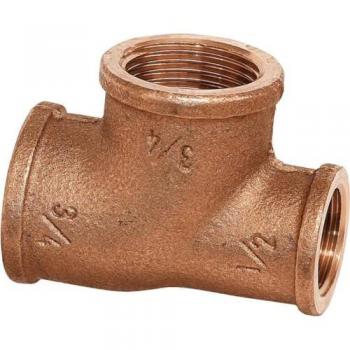 Raccordo Tee Viega 3130 Femmina Bronzo 1' x 3/4' x 1'