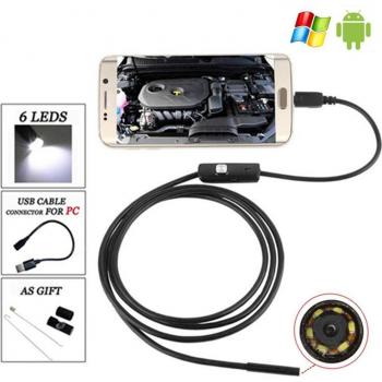 6 LED Android Endoscope Camera 1m to 5m