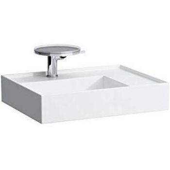 Lavabo Kartell Laufen Nieve 600x460 mm con repisa y 3 agujeros de grifería