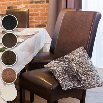 Sillas de comedor acolchadas Tectake