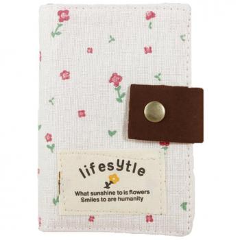 Country‑Style SODIAL Canvas Wallet & Coin Holder – Beige, 20 Slots
