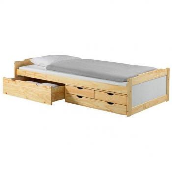 Lit enfant ANDREA, 90 x 200 cm, pin vernis blanc