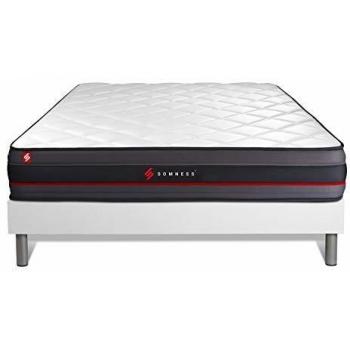 Matelas à mémoire de forme REGEN 140x200 avec sommier kit blanc