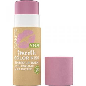 Sante Smooth Color Kiss – Lippenpflege & Farb‑Kiss, Soft Rosé 7 g