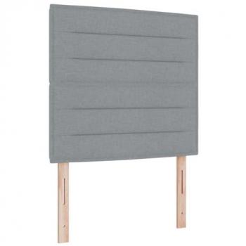 Cabecero Vidaxl Diseño Lines, 80 cm, Gris Claro y Tela