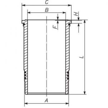 MAHLE Camisa de cilindro 037 LW 00101 001