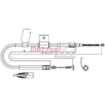 METZGER 631.31: Parking Brake Cable Pull Component