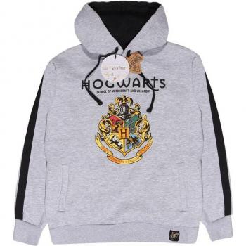 Grau‑melierter Harry Potter Hogwarts‑Crest‑Pulli für Männer – XL/XXL