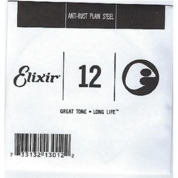Elixir Single .012 Anti-Rust Plain Steel String Steel