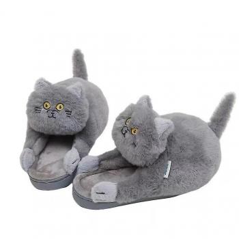 Botas Blue Cat Calor Invernal Unisex Habitación Descanso Estampado Felino