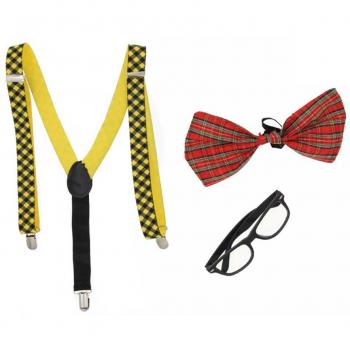 Accesorios de Colegiala: Tirantes, Pajarita y Gafas
