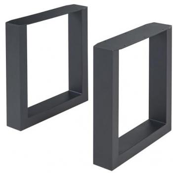 Schwarzes Stahltischgestell 2er-Set – 43 x 40 cm (En.Casa)