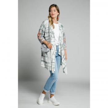 Kimono bianco con maniche lunghe, Donna, Taglia III, Cotone