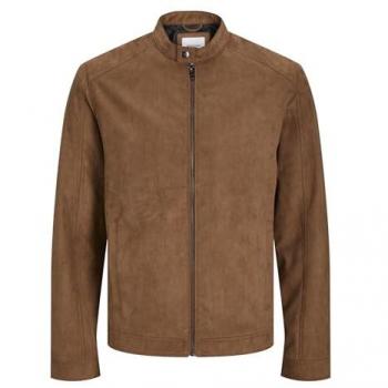 Jack & Jones Dylan Clean Faux Suede Jacket – Cognac – Male – Size S
